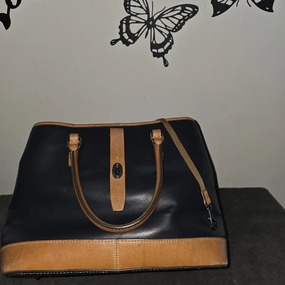 Dooney & Bourke Perry Satchel in elegant MIDNIGHT BLUE - Picture 7 of 9